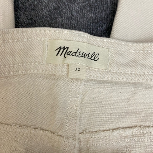 Madewell Cream Tapered Pants Dipdye rope NWOT tags size 32 - Picture 2 of 5